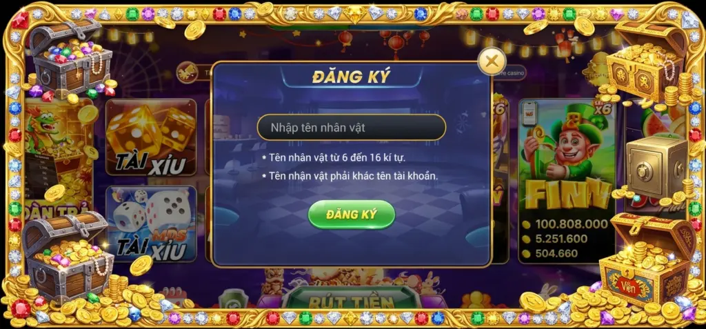 Tạo tên nhân vật Betvip