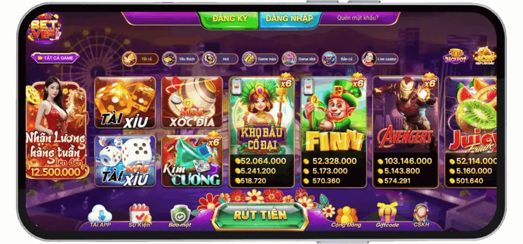 Giao diện Sảnh Betvip