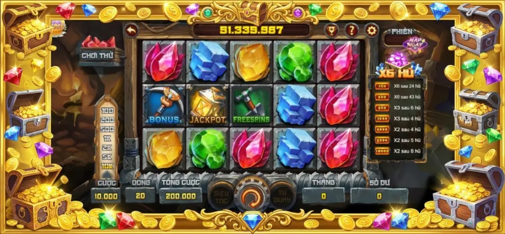 Giao Diện Mỏ Đá Quý Betvip