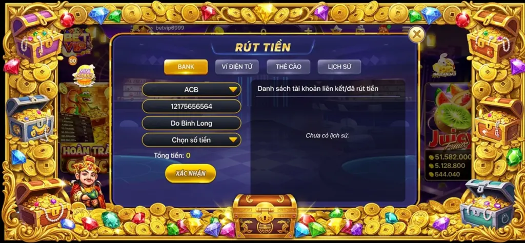 Rút Tiền Bank Betvip